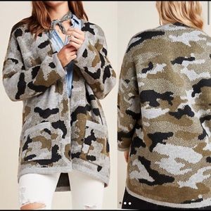 Anthropologie Camo cardigan